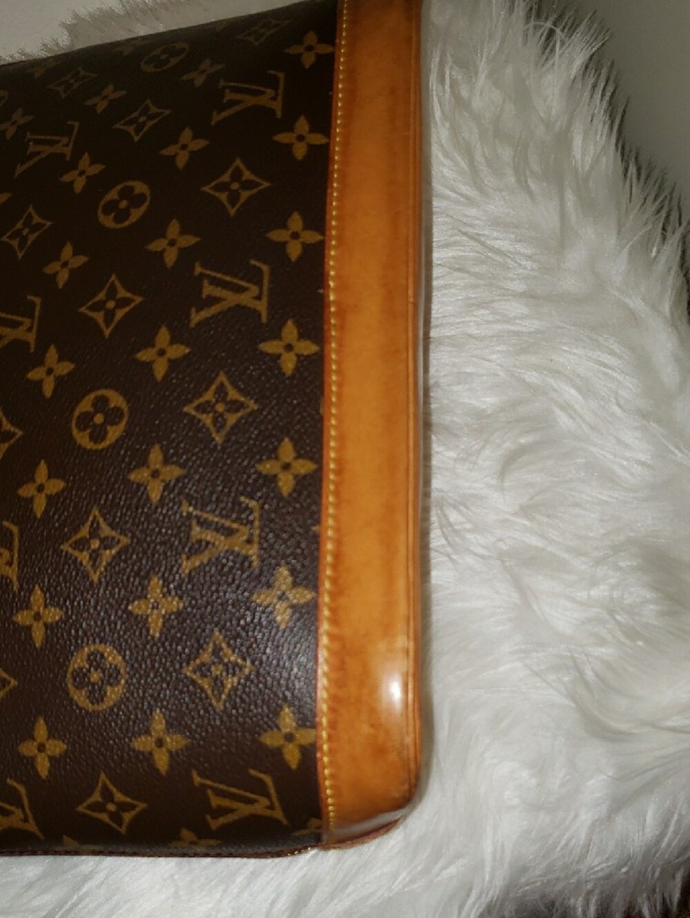Louis Vuitton Monogram Canvas Alma Satchel in Brown and Tan - Picture 13 of 15